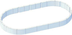 Protector Schalsteine-Set Höhe 60cm für Becken oval 610x375x132cm