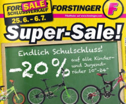 -20% auf alle Kinder- und Jugendräder