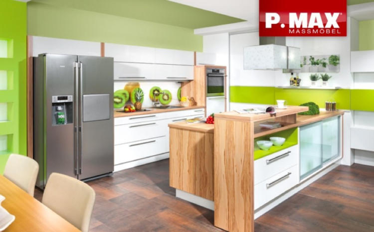 wogibtswas.at - Moderne Wohnküche mit Kochinsel und Bar € 731,00 statt