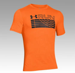 UNDER ARMOUR HG Loose CC RUN Track Graphic Tee Orange
