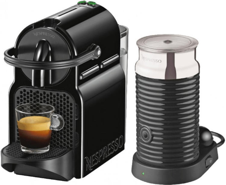 DE LONGHI Nespresso Kaffeemaschine Inissia & Milk EN 80 BAE Black ️ ...