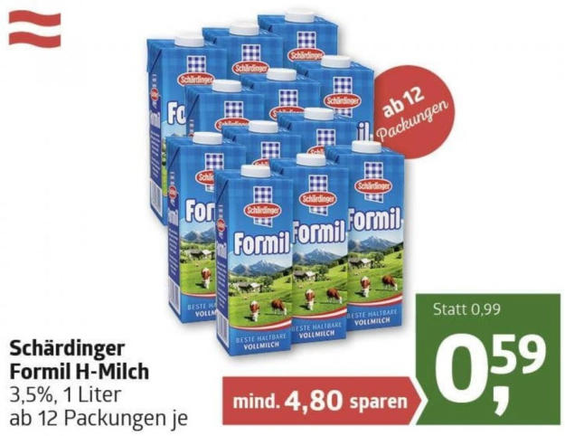 Schärdinger Formil HMilch für nur € 0,59 statt € 0,99 ️ Online von