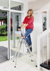 KRAUSE Stufen-Stehleiter „Safety“, Alu
