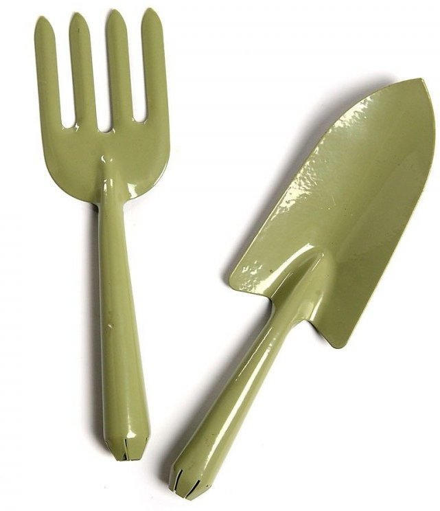 GärtnerSet Schaufel/Gabel grün 2tlg. ca. L30 x B16 x H4,5 cm ️