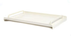 Tablett Aluminium weiß ca. L:51 x T:34 x H:6 cm