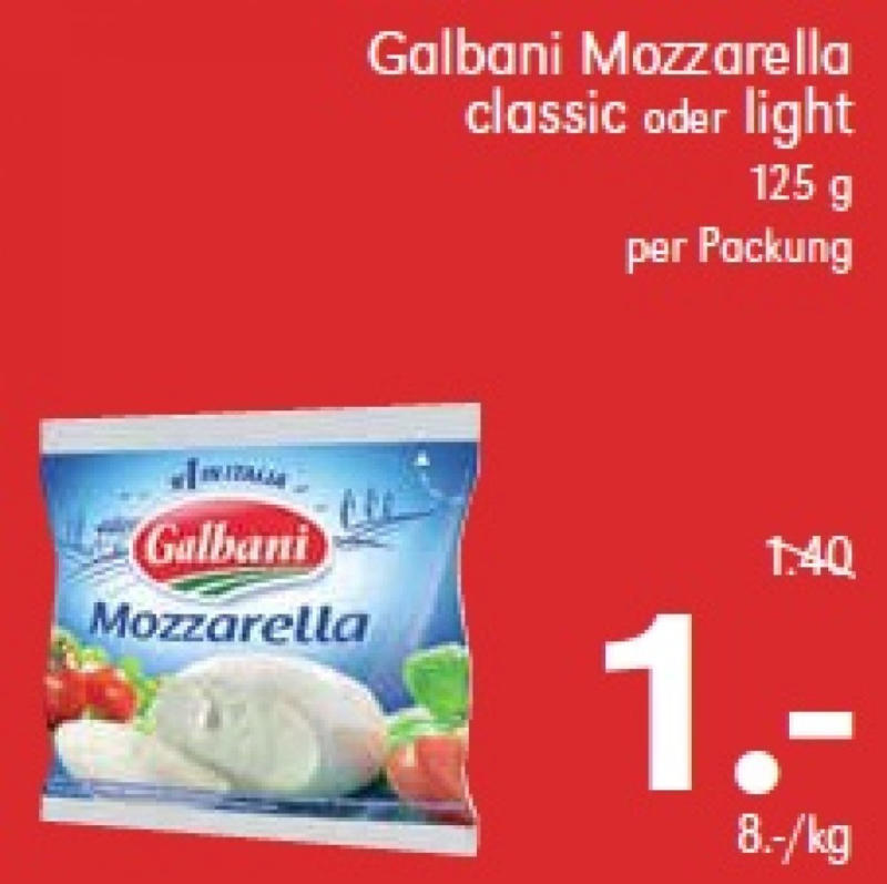 Galbani Mozzarella classic oder light