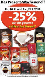 -25% auf das gesamte Kaffeesortiment