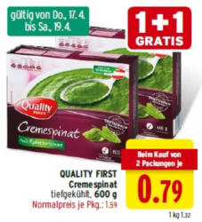 QUALITY FIRST Cremespinat
