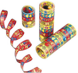 Luftschlange "Happy Birthday", Papier