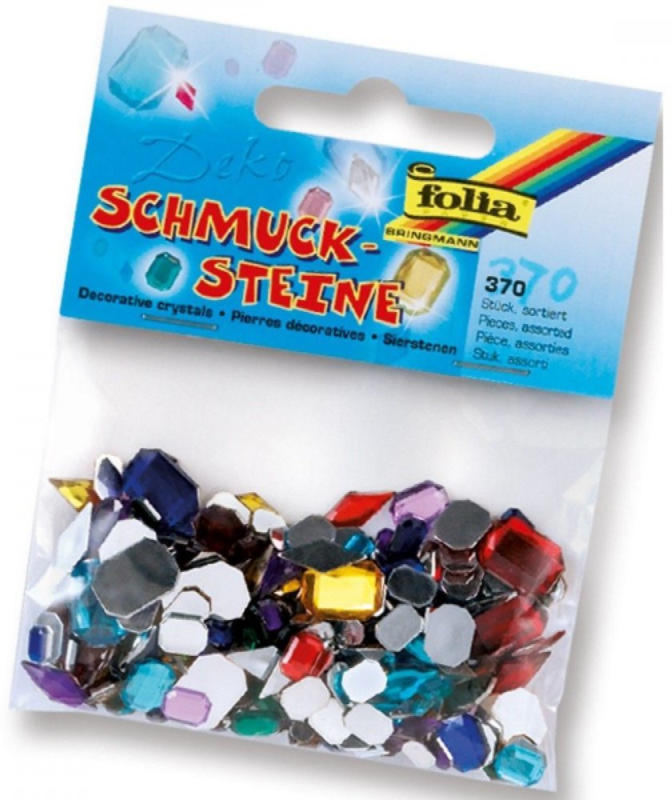 FOLIA Schmucksteine "Diamanten" und "Octagon" 370 Stück