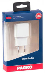 PAGRO Wandlader mit USB-Anschluss weiß