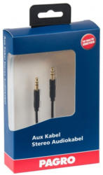 PAGRO Aux Kabel 2 x 3,5 mm Klinke schwarz