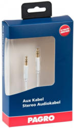 PAGRO Aux Kabel 2 x 3,5 mm Klinke weiß