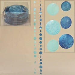 Boltze Capiz-Girlande "Perlmutt Blau" - hellblau
