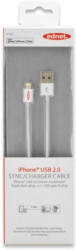 EDNET Lade- und Datenkabel für iPhone 5 "8PIN ST/USB A ST" 1 m