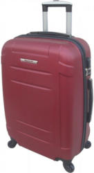 Trolley Hartschale 60 cm mit 4 Rollen glatt mit Querstreifen bordeaux