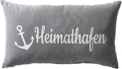 Zierkissen Heimathafen (30x50, anthrazit)