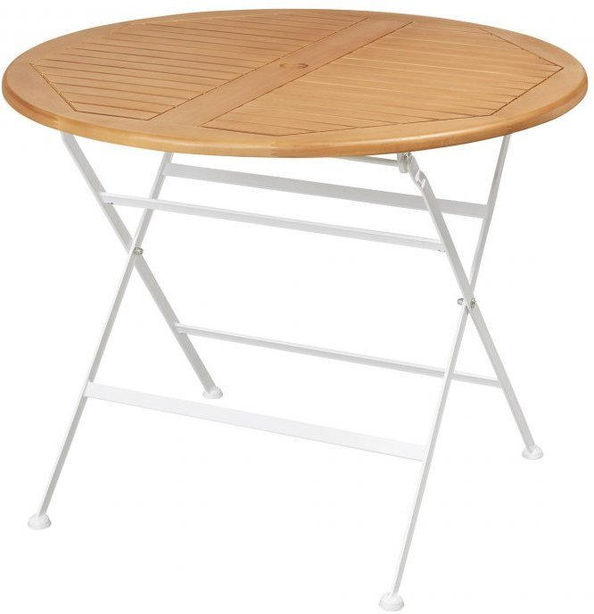Gartentisch St. Croix (ø 100 cm, rund, Jutlandia, weiß) für nur € 149