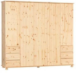 Kleiderschrank Britta 5 Turig Natur Lackiert Nur 649 95 Statt 749 95 Danisches Bettenlager Angebot Wogibtswas At