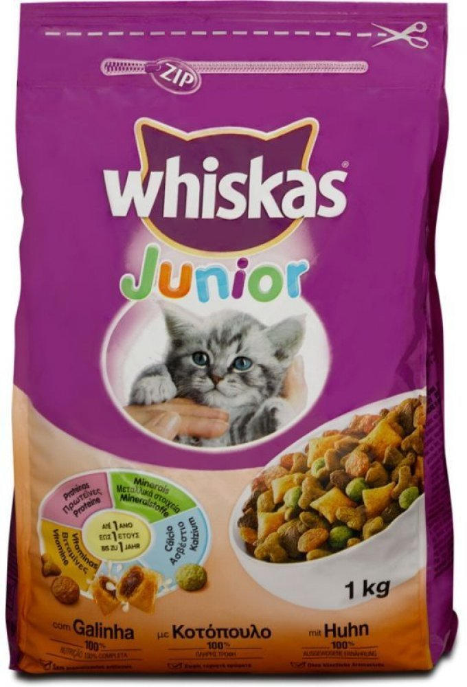 whiskas Junior Trockenfutter mit Huhn ️ Online von dm drogerie markt wogibtswas.at