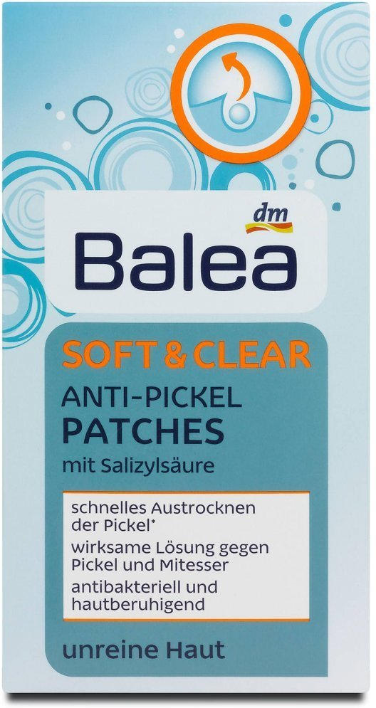 Soft clear. Balea пластырь. Патчи от прыщей Balea. Balea Anti-pickel Patches Hautrein, 36 St.