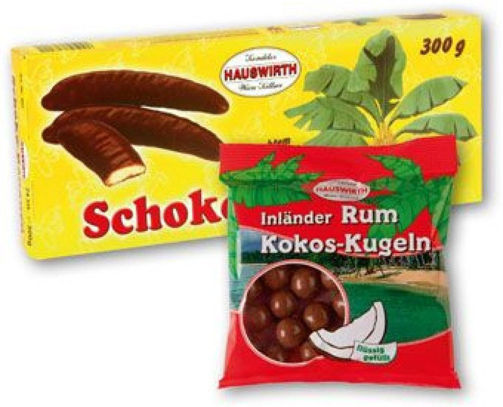 wogibtswas.at - HAUSWIRTH Schoko-Bananen oder Rum Kokos-Kugeln € 0,99 ...