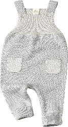 ALANA Baby-Latzhose, Gr. 80, in Bio-Baumwolle, grau, natur, für Mädchen und Jungen