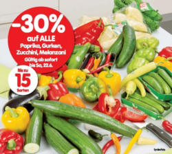 -30% auf ALLE Paprika, Gurken, Zucchini, Melanzani