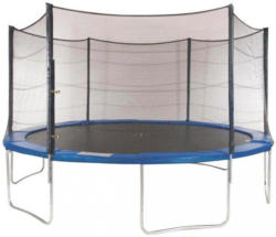Trampolin Ø ca. 427 cm Blau, Schwarz