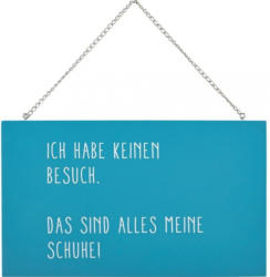 Dekoschild Reimi in Blau/Weiß Blau, Weiß