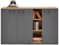 Sideboard Grau/Eichefarben
