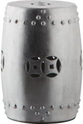 Premium Living Hocker Mandarin -Trend- silberfarben