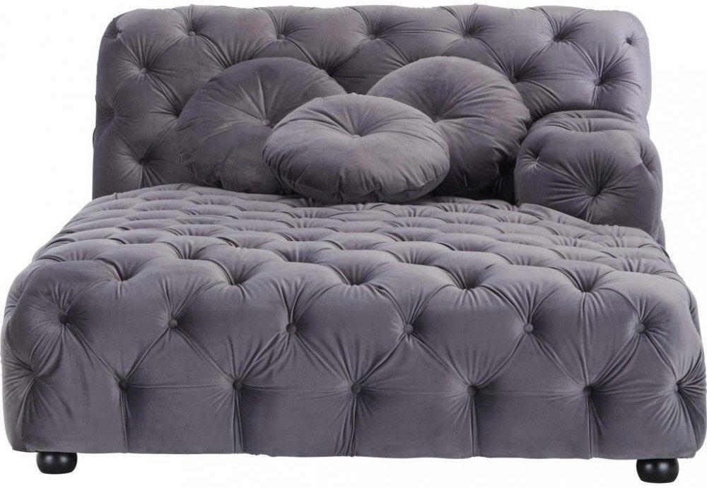 wogibtswas.at - premium living Ottomane in Grau mit Kissen Grau