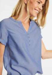 CECIL Kragenlose Chambray Bluse