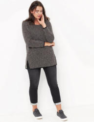 Samoon T-Shirt Langarm Rundhals »Longshirt aus Struktur-Jersey«