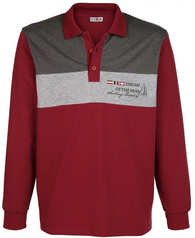 Roger Kent Poloshirt mit Kontrasteinsätzen