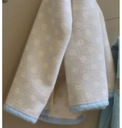 ECO Kinder-Babydecke Kids "Punkte", grau