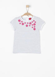 s.Oliver RED LABEL Junior Ringelshirt mit applizierten Blüten für Mädchen