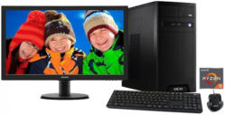 HYRICAN Gaming PC AMD Ryzen? 5 1400 8GB GeForce® GTX 1050 + Monitor »CyberGamer SET1209«
