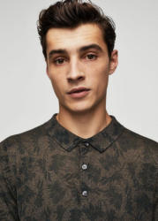 MANGO MAN Gemustertes Feinstrick-Poloshirt