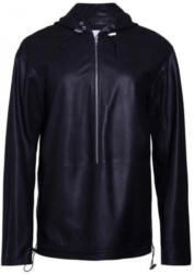 Sportliche Kapuzen-Lederjacke Shia