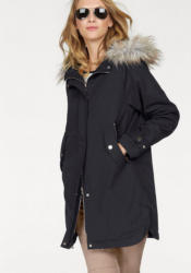 Tamaris Winterjacke, Parka mit Kapuze und Fellimitat