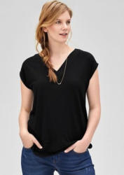 TRIANGLE Top mit Chiffon-Blende