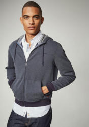 PIERRE CARDIN Doubleface Sweatshirtjacke mit Kapuze - Regular Fit