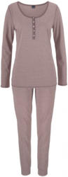 Basic-Pyjama in melierter Qualität mit Knopfleiste