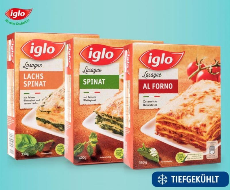 wogibtswas.at - IGLO Lasagne € 1,99 bei HOFER