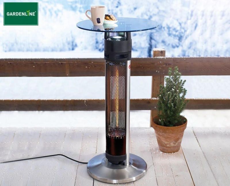 wogibtswas.at - GARDENLINE Terrassen-Heizstrahler mit Tisch € 149,00