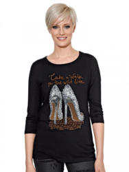 Amy Vermont Shirt mit glitzerndem Motivdruck
