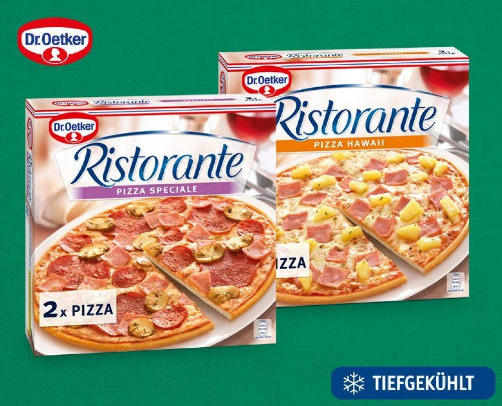 DR. OETKER Tiefkühlpizza Ristorante, Doppelpkg. ️ Online von HOFER - wogibtswas.at
