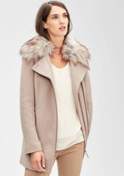 s.Oliver BLACK LABEL Wolljacke mit Fake Fur-Kragen